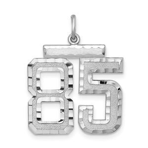 Sterling Silver, Varsity Collection, Large D/C Pendant, Number 85